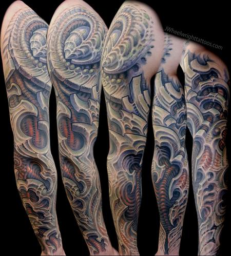 tattoos/ - freehand cover up Biomech Sleeve - 132446